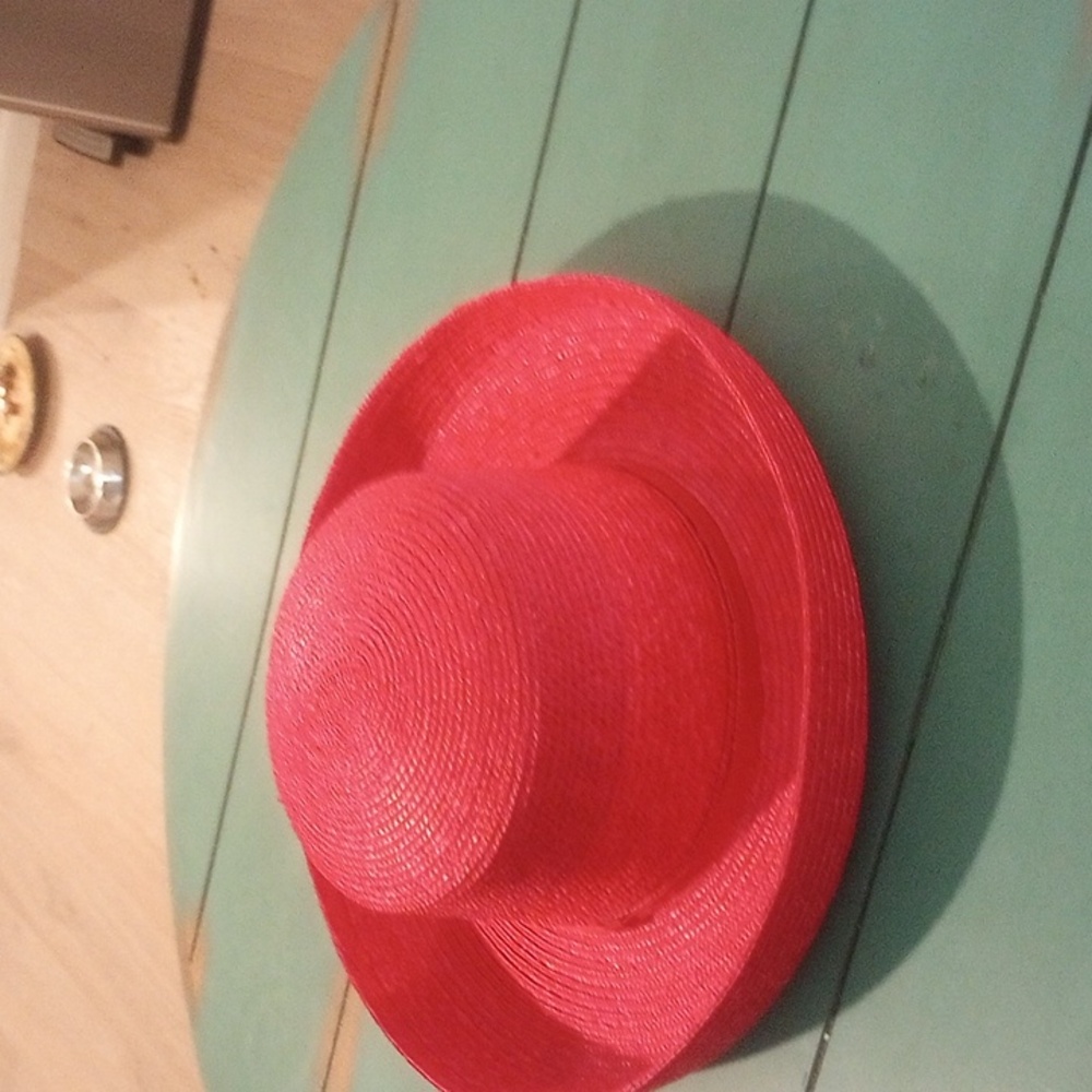 Luxury Betmar NY Red Straw Hat
